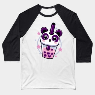 Panda Kawaii Boba Tea Baseball T-Shirt